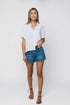Nina-Roll Cuff Short Sleeve Shirt